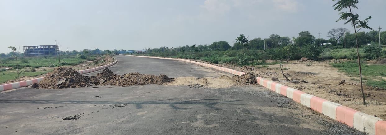 Remove the poles of street lights on illegal road in Sector 25