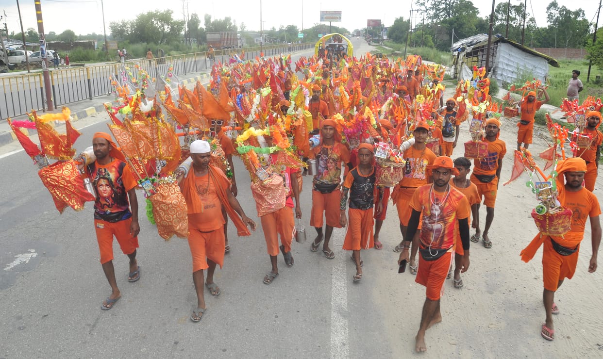 Roads looked horrific from the devotees of Bhole, stopped in Mandi
