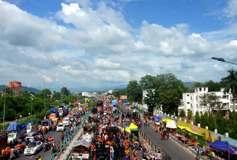 Kanwar Yatra 2022: Massive Traffic Jam on Haridwar delhi Highway Photos