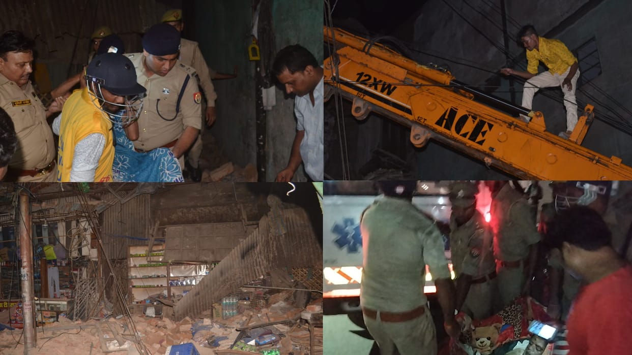 kanpur building collapse Part of dilapidated building collapsed, Divyang was buried in rubble for three hours