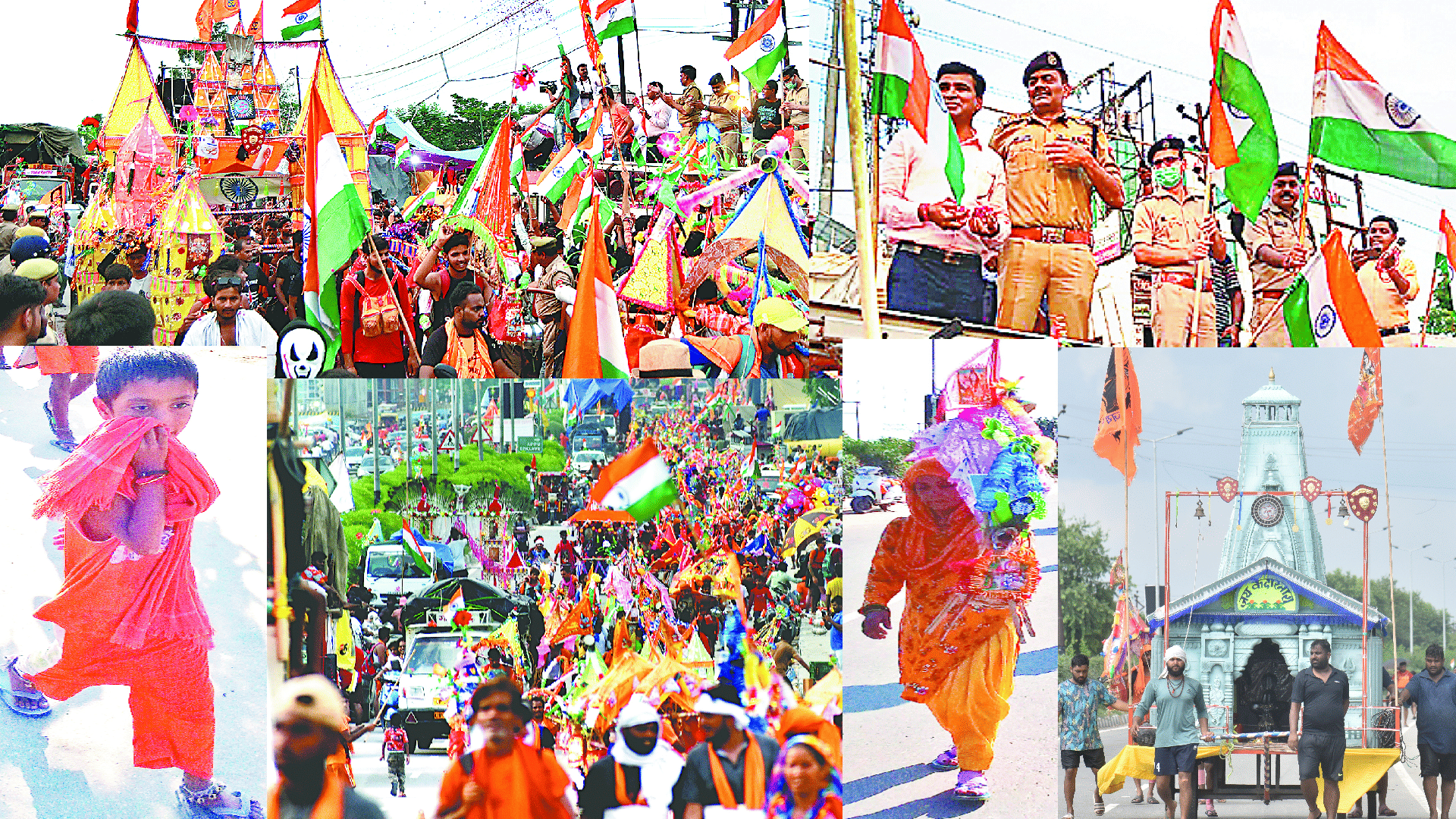 Haridwar Kanwar yatra Update, see Unique pictures of dak Kanwar on NH-58