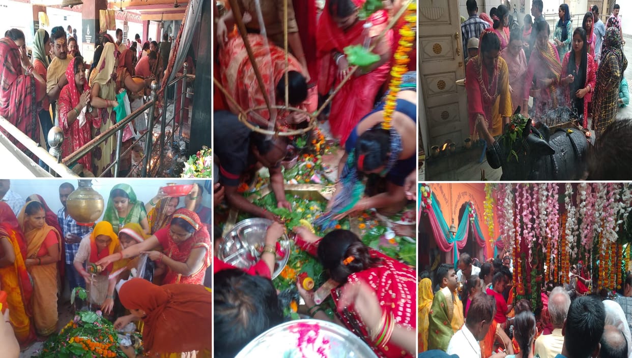 Sawan Somwar 2022 Shiva devotees arrived to temple in gorakhpur
