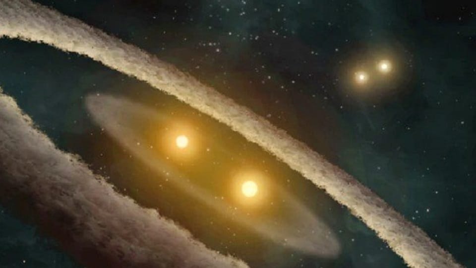 Astronomers first time found a solar system with four suns