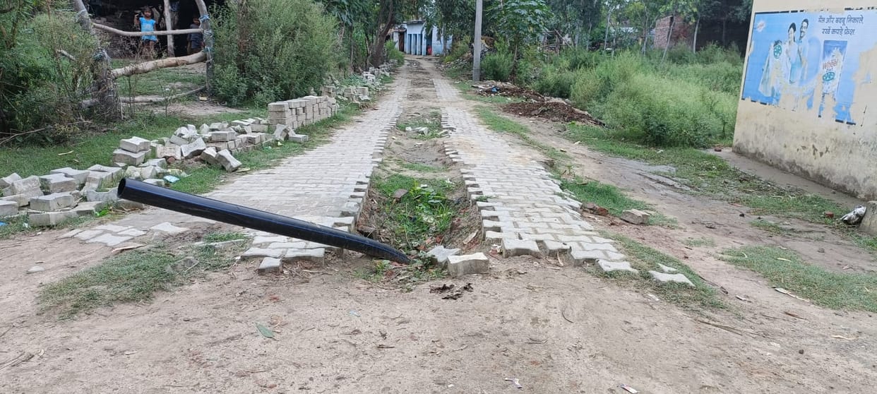 The roads were dug to lay the pipeline, not repaired