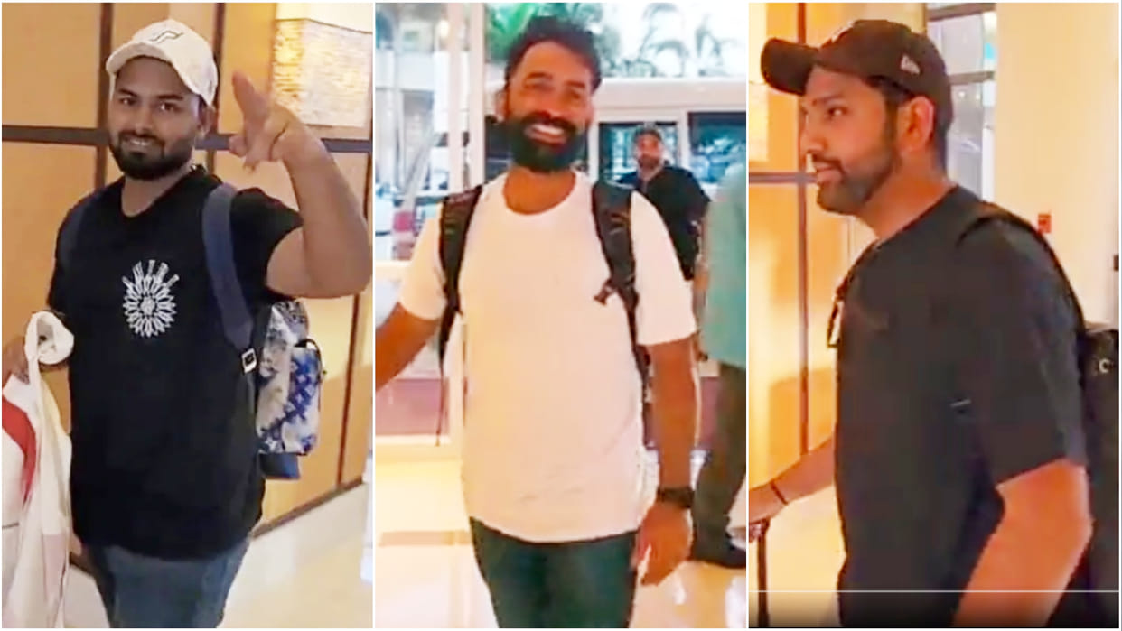 Indian team reaches Trinidad for T20 series, Rohit Sharma Rishabh Pant Video, doubts remain on KL Rahul