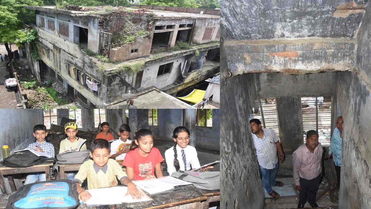 80 children study in 70 years old dilapidated building in Kanpur