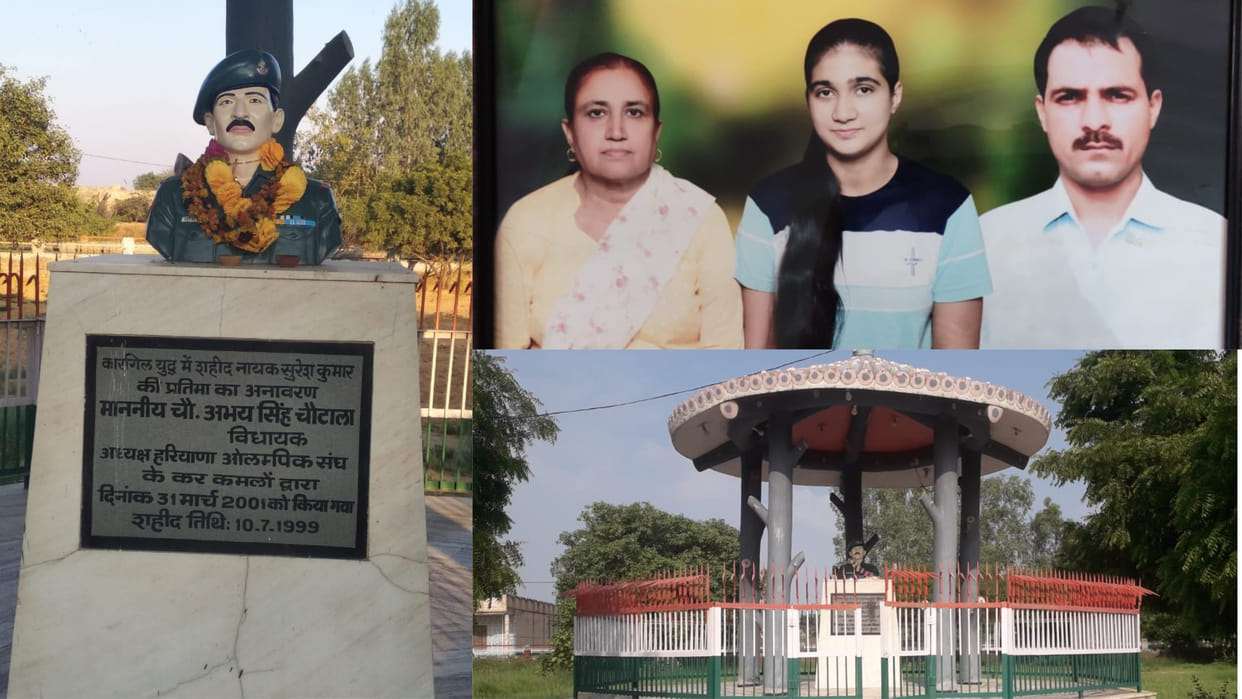 Sulekha built a memorial in memory of her martyr husband