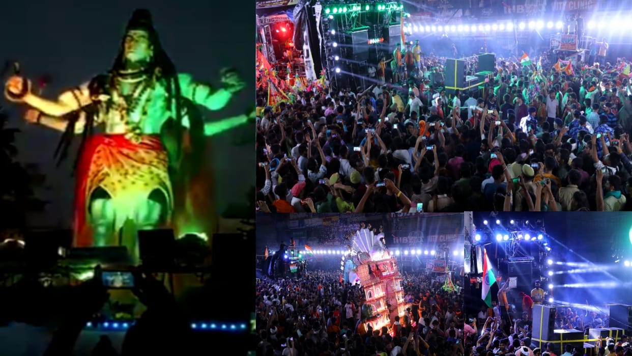 kanwad Yatra Photo Har-har Shambhu Shiv Mahadeva, Shivabhaqt dance on DJ all night with faith