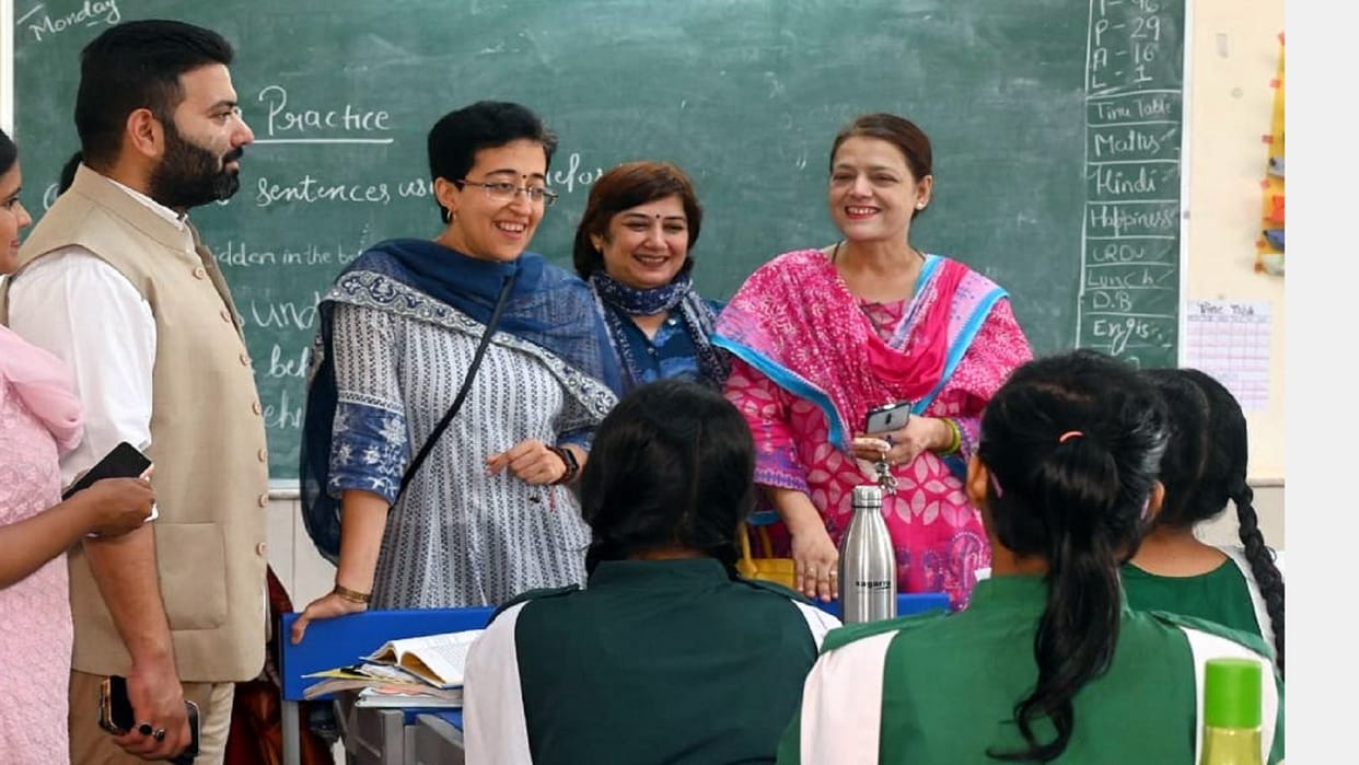 Kalkaji MLA Atishi inspects four schools in Delhi