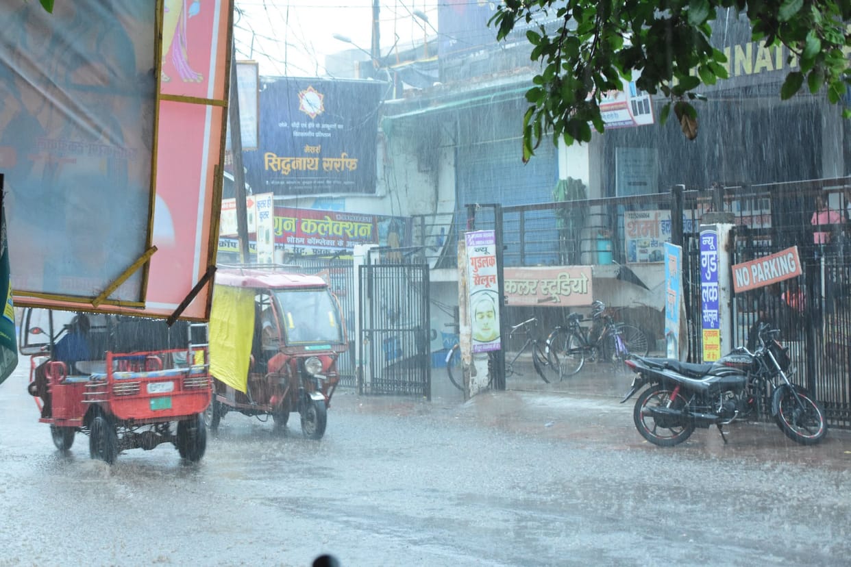 City inundated in two hours of rain