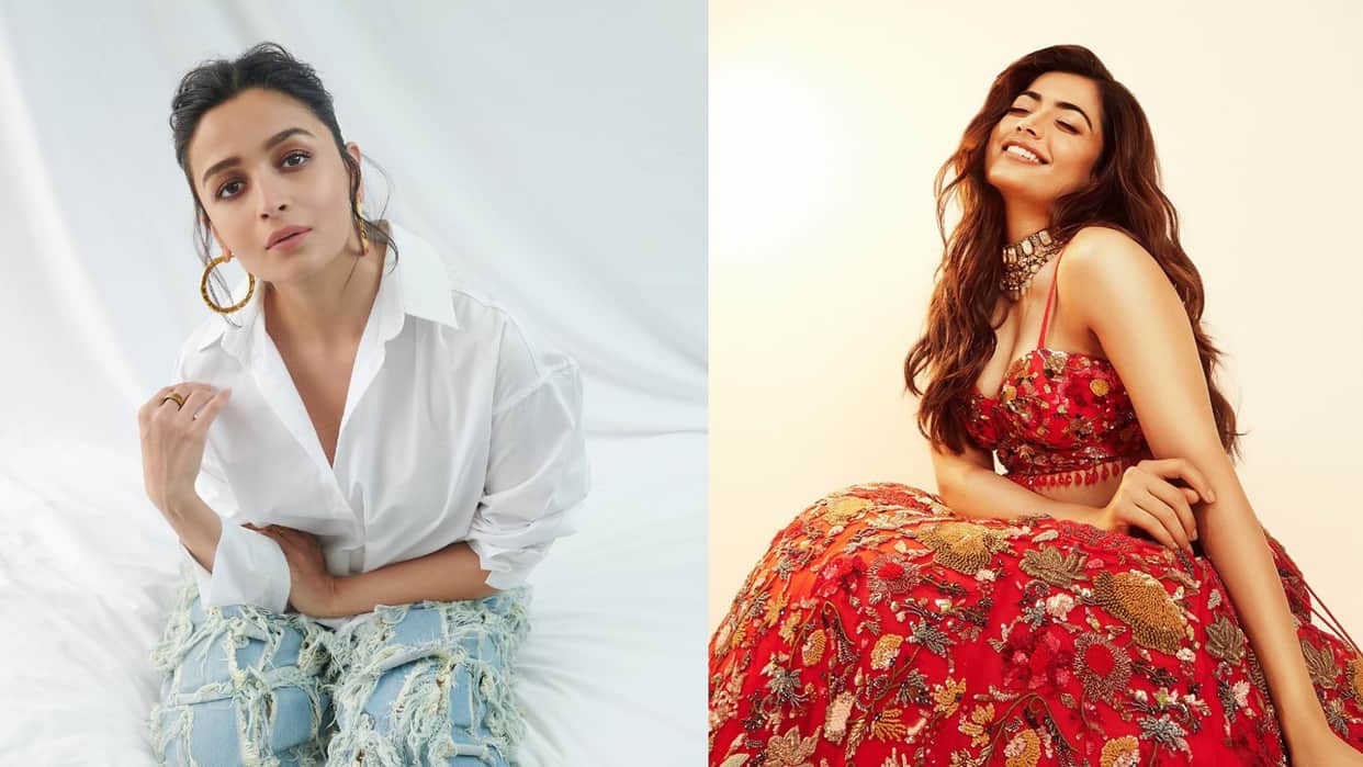 Alia Bhatt Glamorous pics and Rashmika Mandanna sizzling look in lehenga today celebrity update in 10 pics