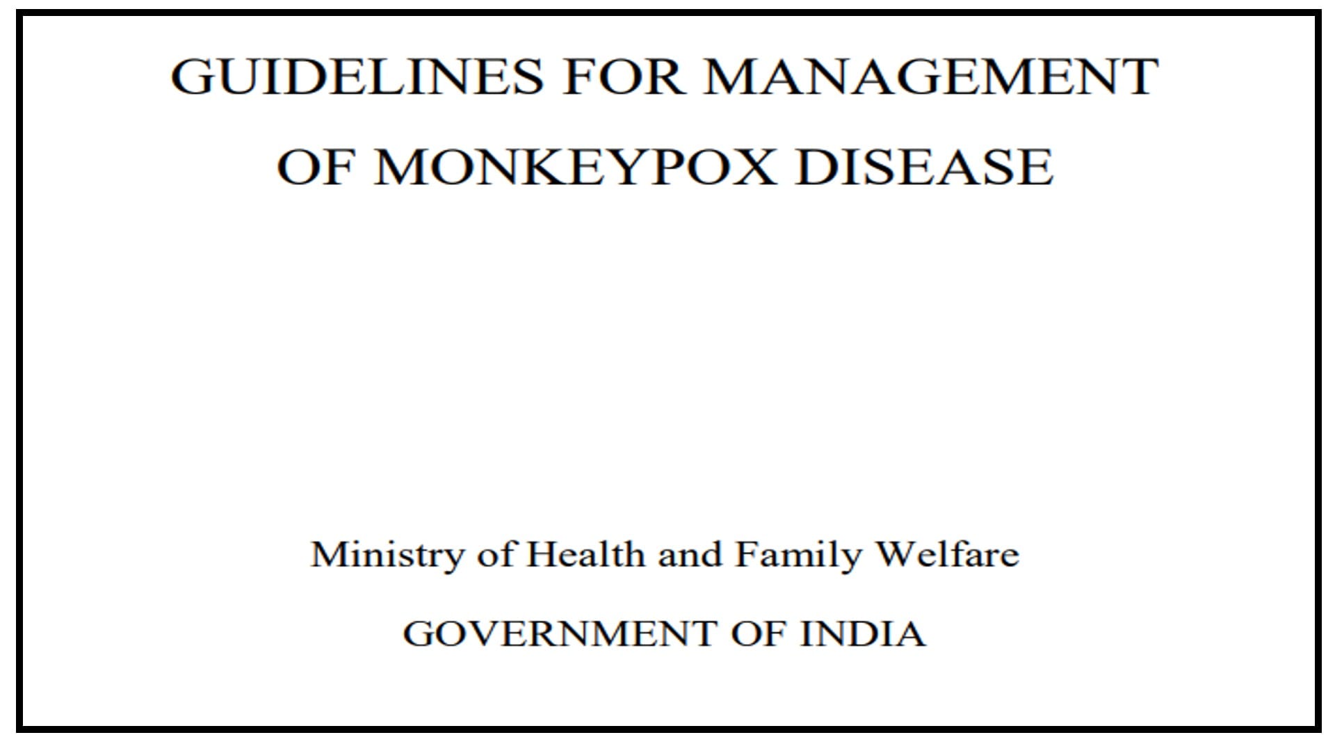 Health Department Issues Monkeypox Guidelines in India in hindi Rules of Monkeypox disease