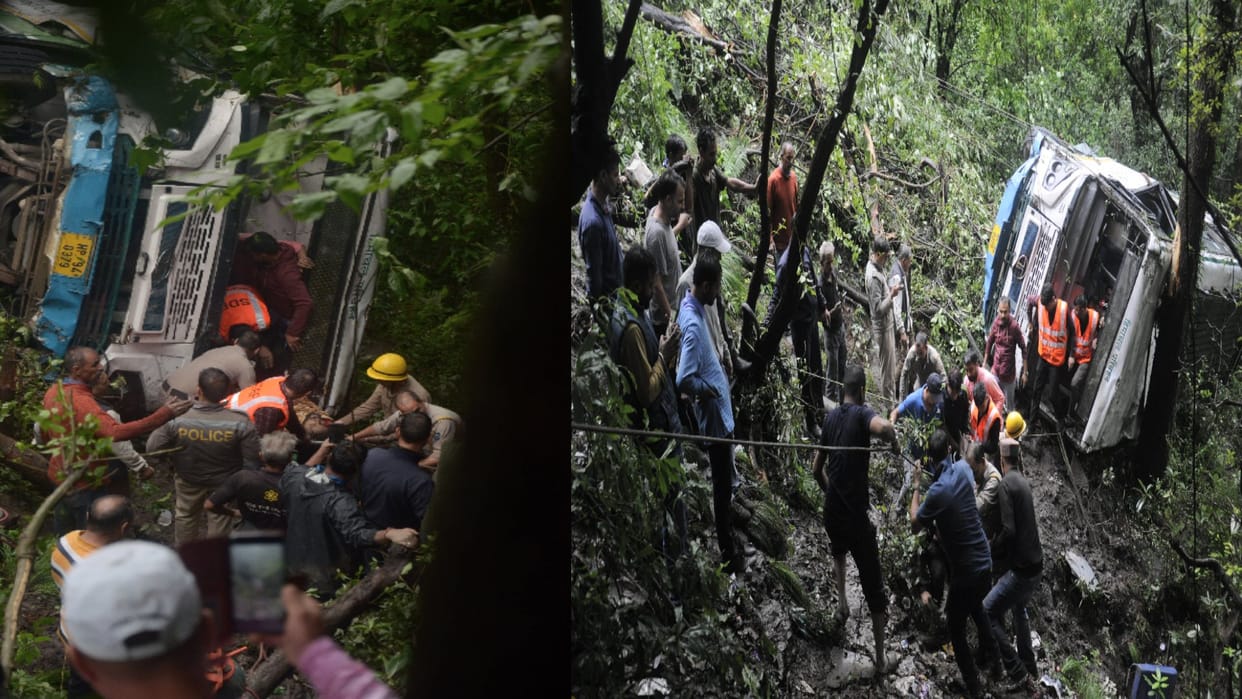 Shimla Bus Accident, Youth Remains buried under the bus for three hours, chaos at the scene