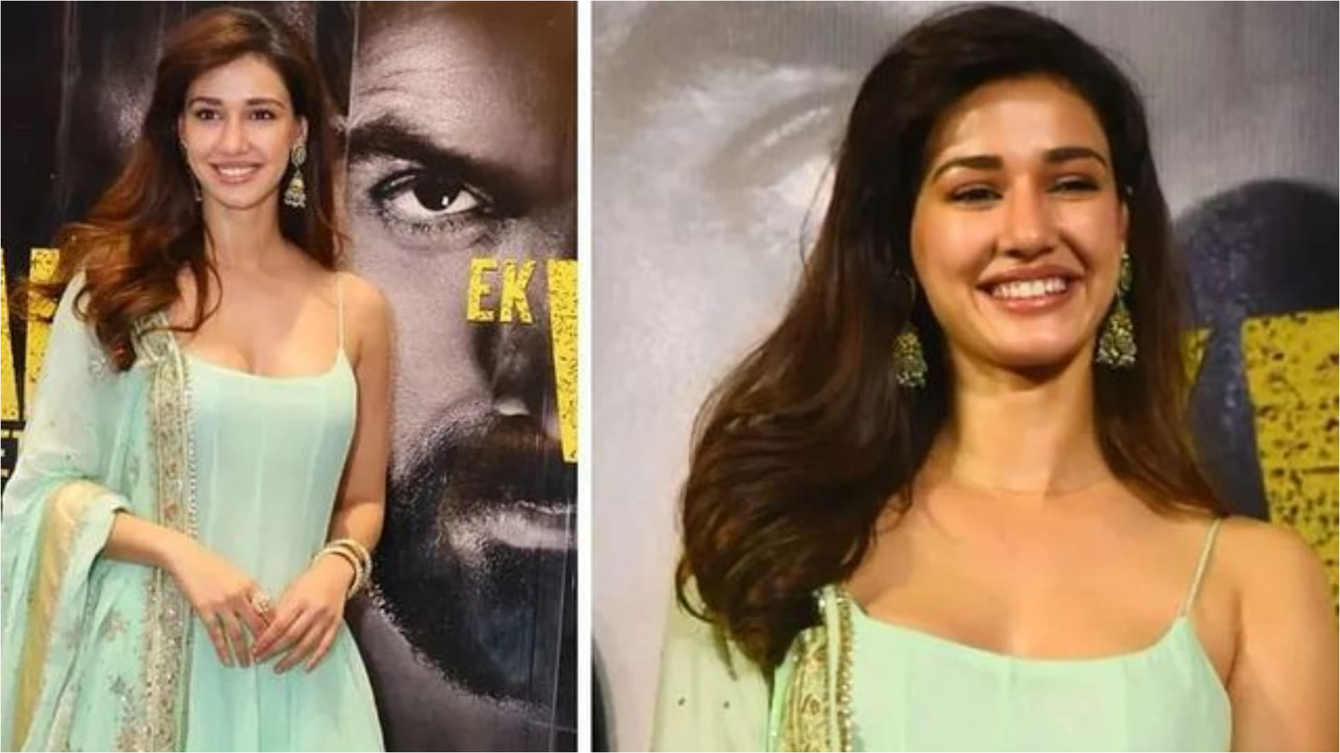 disha patani in pretty pastel green anarkali suit for ek villain returns promotion