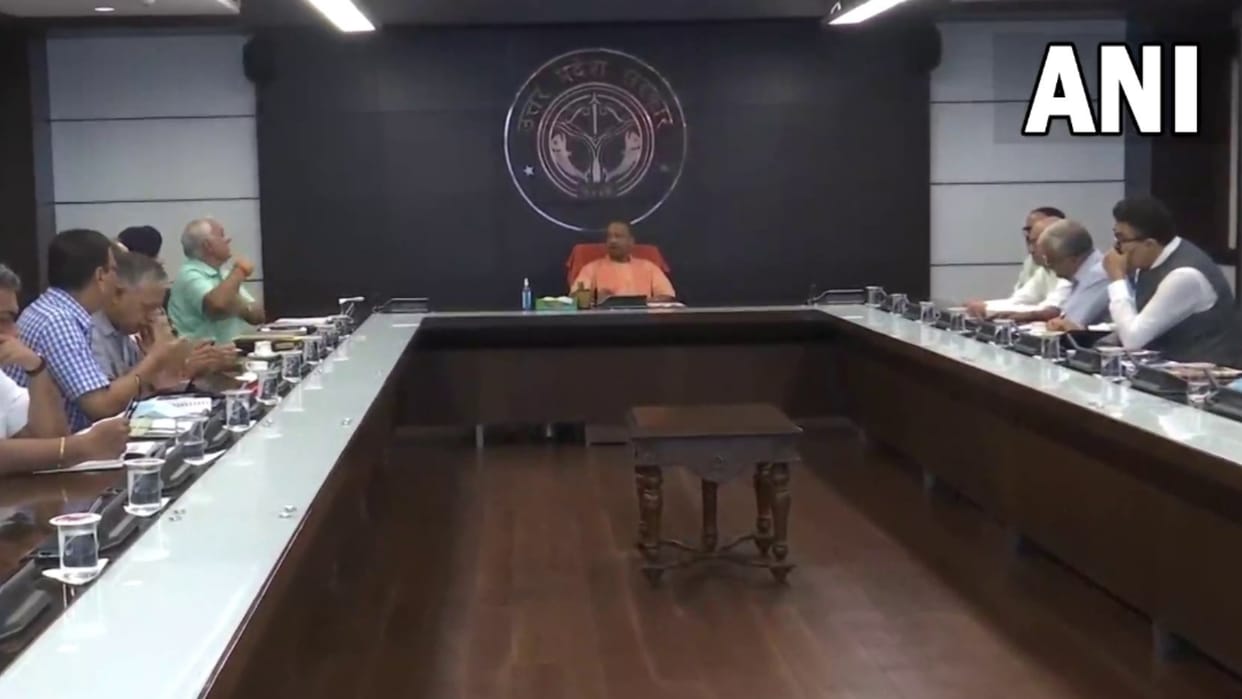 CM Yogi Adityanath meeting with officers on monkeypox and corona in state.