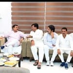 केंद्रीय मंत्री नरेंद्र सिंह तोमर के समर्थक मंत्री भारत सिंह कुशवाह अपने समर्थक सदस्यों के साथ प्रदे