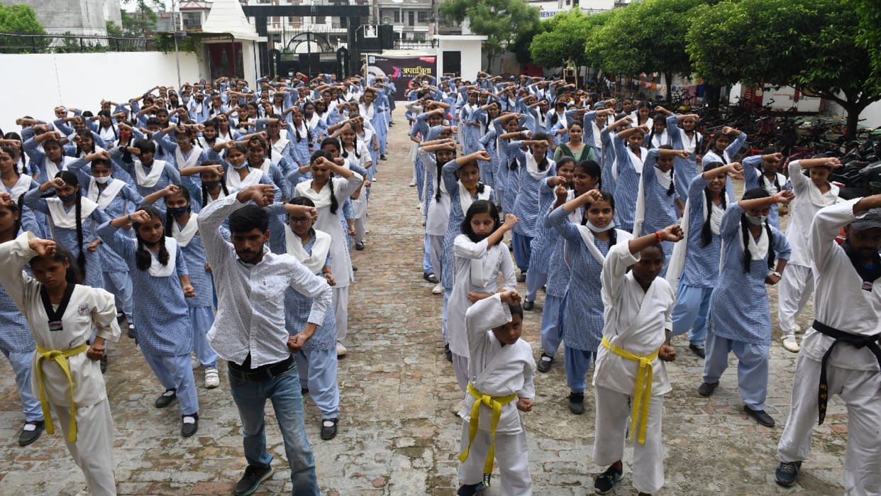 Organized self-defense training camp under Amar Ujala Aparajita