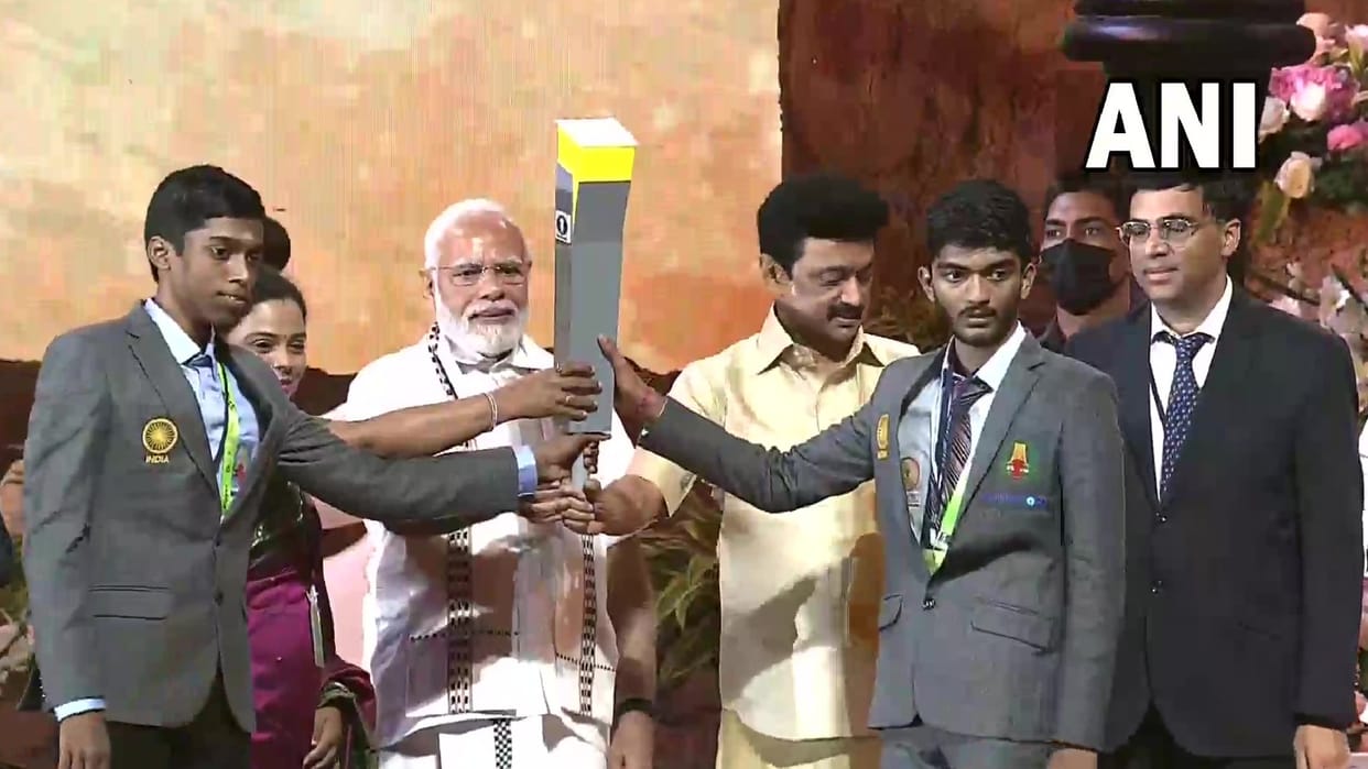 Chess Olympiad in Chennai Opening ceremony PM Narendra Modi Tamil Nadu CM MK Stalin Rajinikanth others present