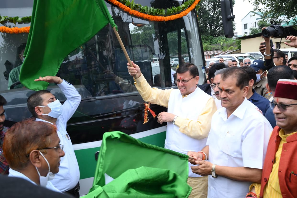Dehradun News: CM Pushkar singh dhami Flag off five Electric Buses today