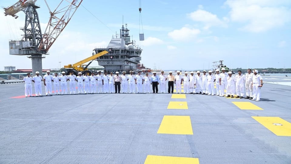 India's first Indigenous Aircraft Carrier 'Vikrant' handed over to Indian Navy