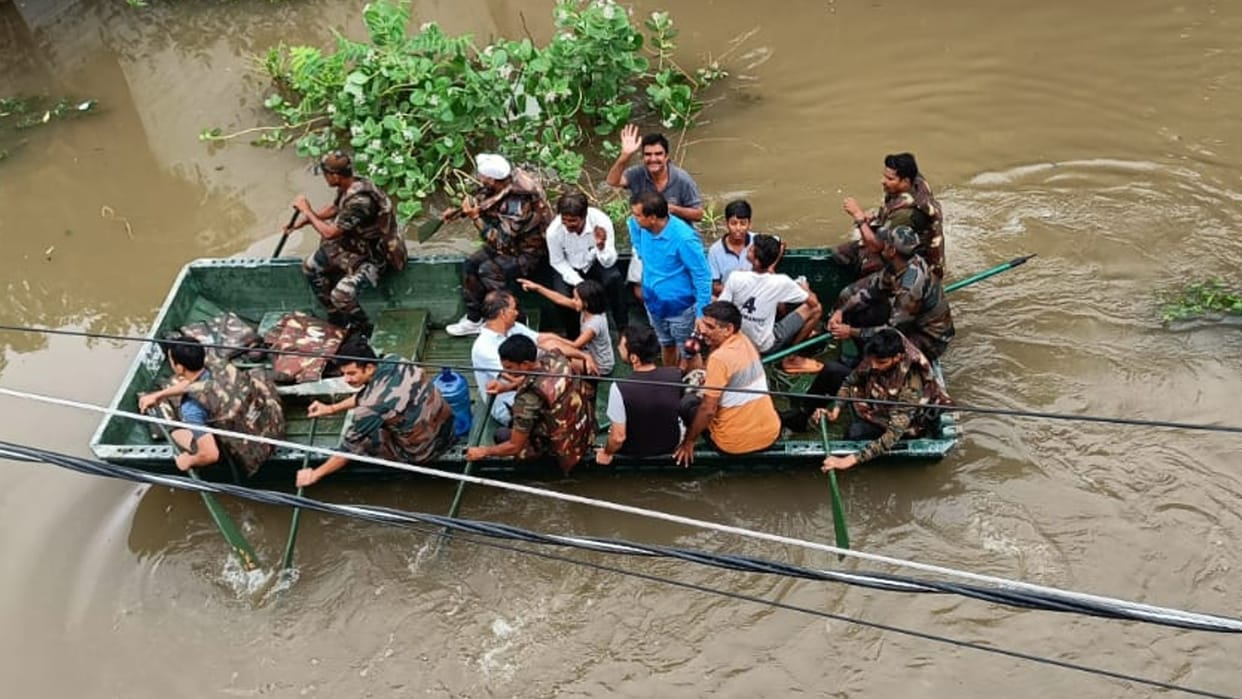 flood in Jodhpur army started rescue