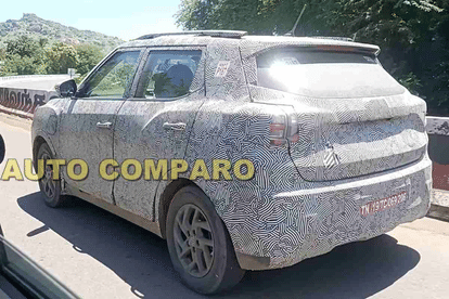 Upcoming Electric SUV Mahindra XUV400 EV spotted under wraps on Indian roads will rival Tata Nexon EV