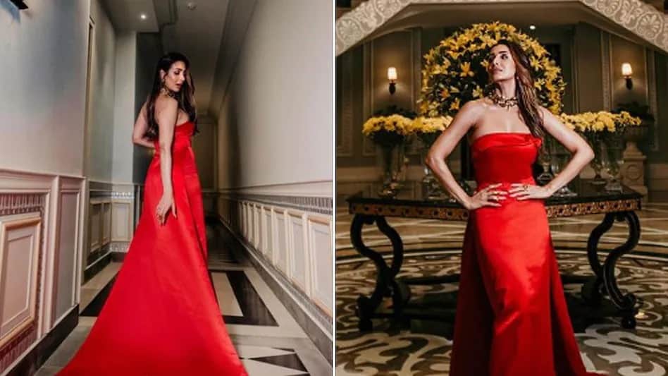 Malaika Arora Look Gorgeous Red Gown And Mouni Roy latest Glamorous Pics Today Celebrity Update In 10 Pictures