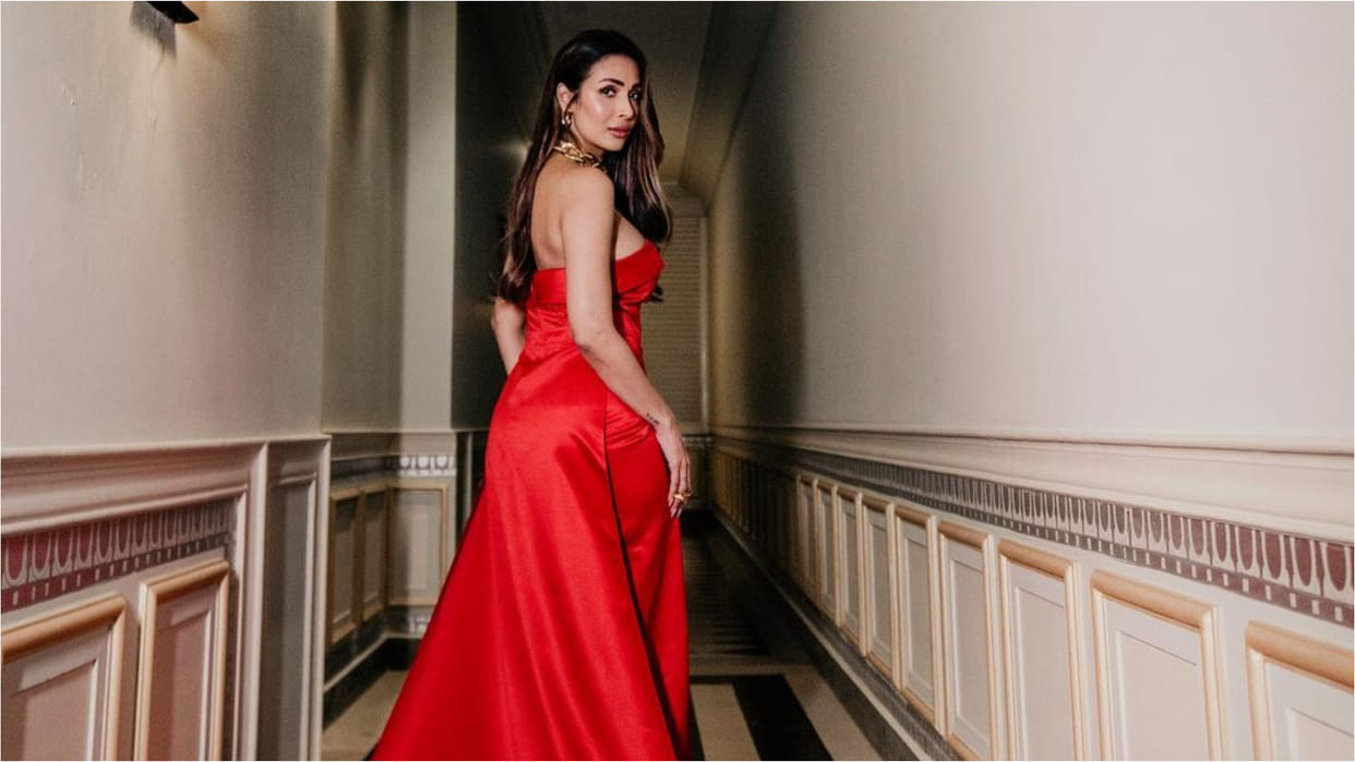 Malaika Arora in Red Gown Looks Glamorous Must See Picture