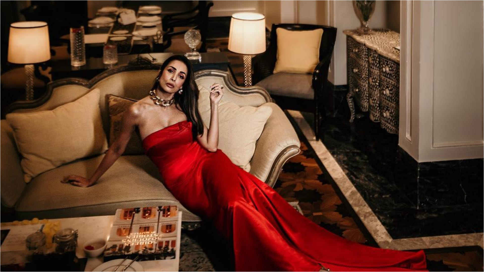 Malaika Arora in Red Gown Looks Glamorous Must See Picture