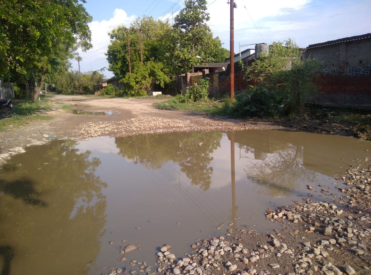 If the road is bad then it is waterlogged