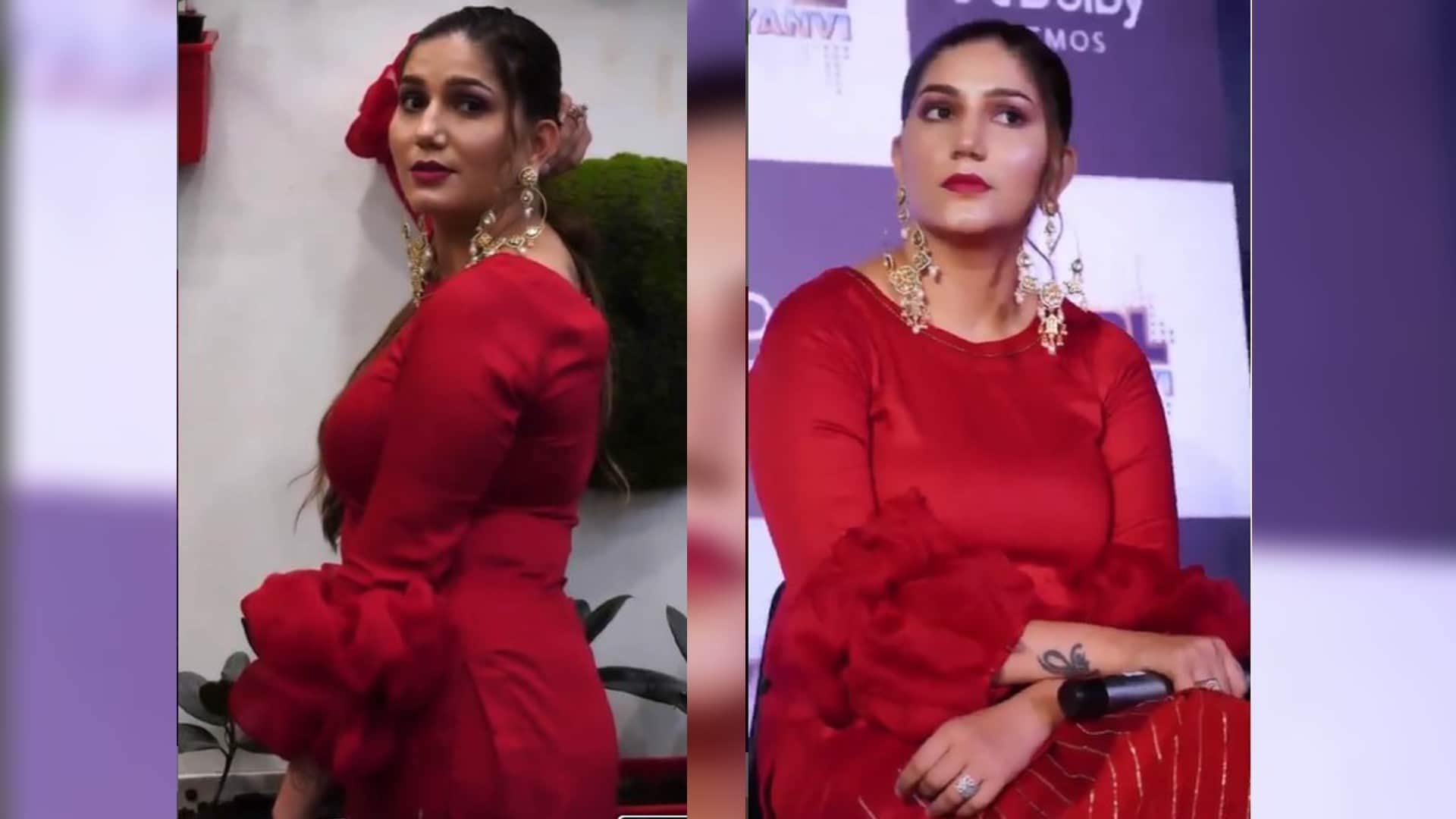 haryanvi dancer sapna chaudhary dance in ghaghra choli on his new song jind aala