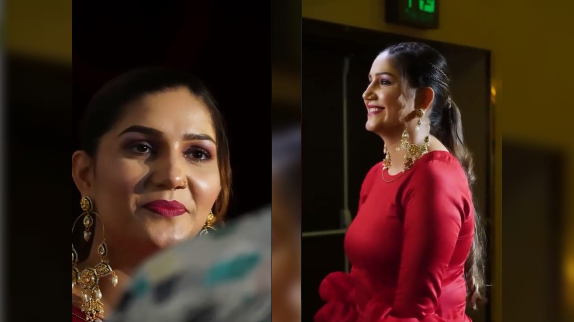 Sapna Choudhary look gorgeous in red suit watch desi queen latest video