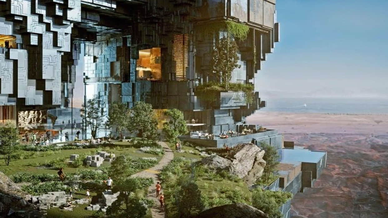 Saudi Arabia Reveal Vertical Neon City Project For Future Zero Gravity Read All Detail