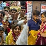 बांकेबिहारी मंदिर में शिल्पा शेट्टी