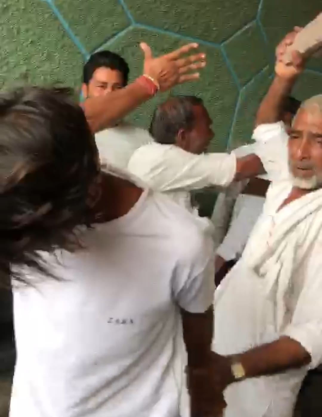 accused of posting objectionable video beaten with shoes in panchayat