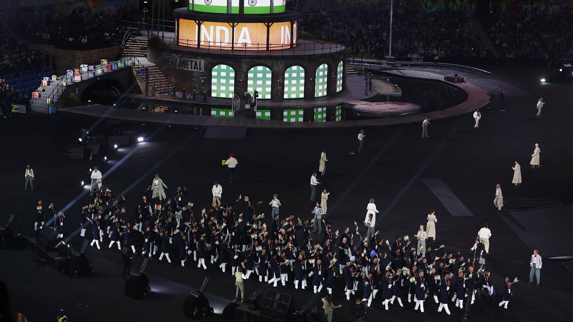 Commonwealth Games 2022 Opening Ceremony CWG at Birmingham pv Sindhu and Manpreet singh marched with tricolor