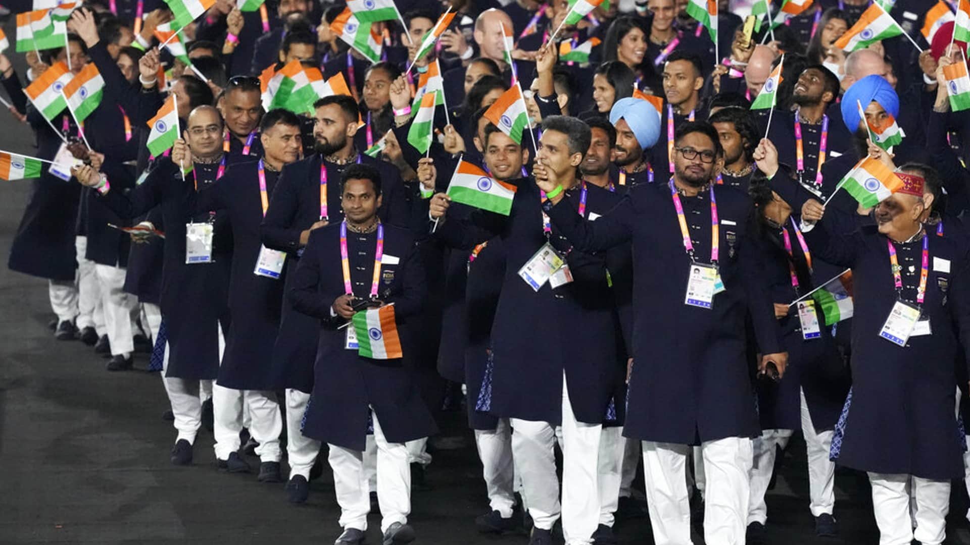 Commonwealth Games 2022 Opening Ceremony CWG at Birmingham pv Sindhu and Manpreet singh marched with tricolor