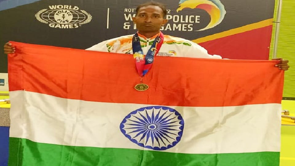 constable gagan kumar paswan posted in noida police won bronze medal in world police games