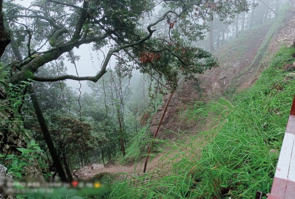 Uttarakhand Weather Today: Nainital Bhowali road 50 meter Area Collapsed after Heavy Landslide photos
