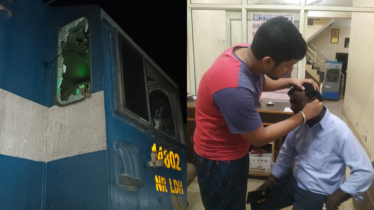 Stone pelted on moving train in Kalanwali of Sirsa, locopilot injured