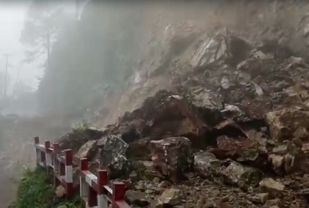 Uttarakhand Weather Today: Nainital Bhowali road 50 meter Area Collapsed after Heavy Landslide photos