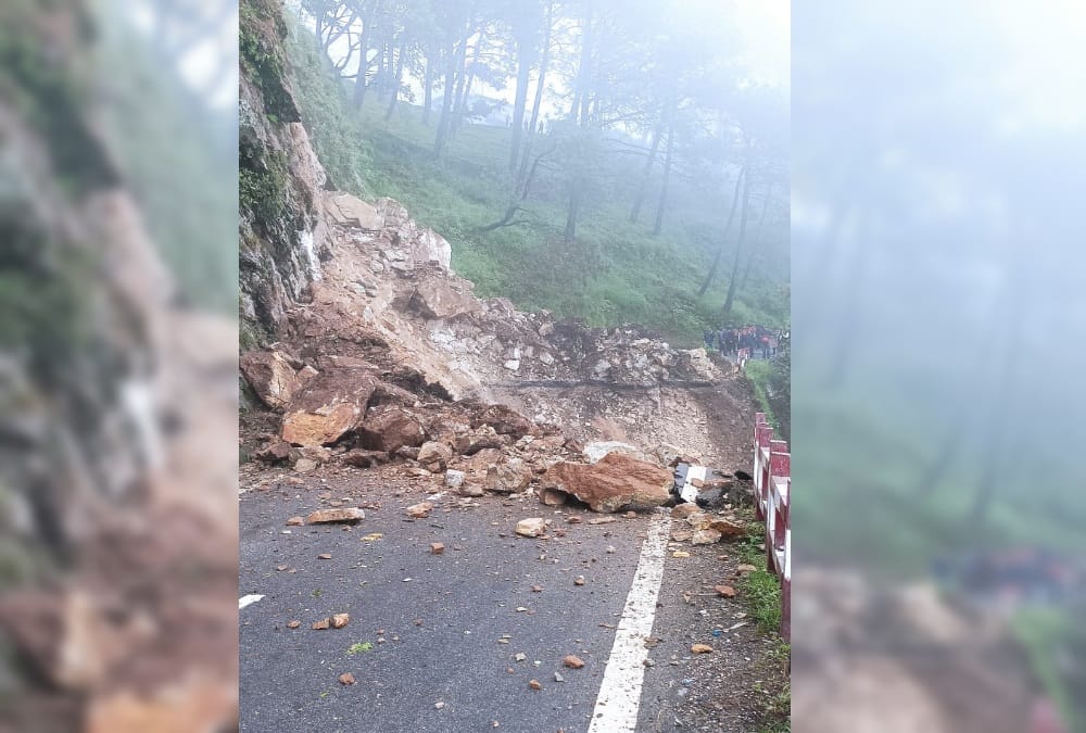Uttarakhand Weather Today: Nainital Bhowali road 50 meter Area Collapsed after Heavy Landslide photos
