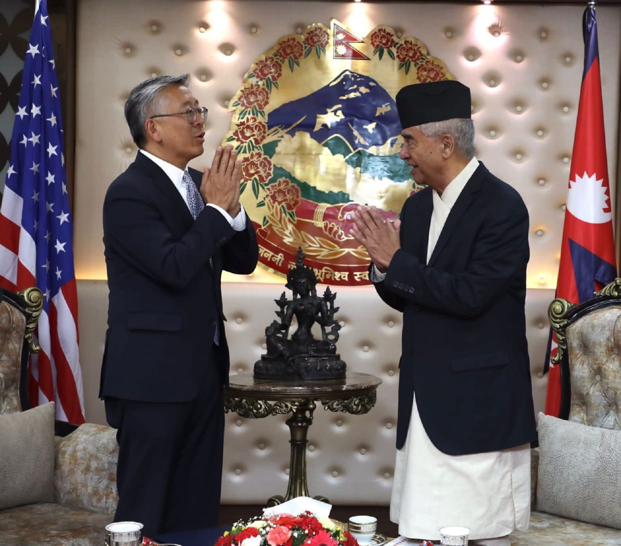 Nepal: US Assistant Secretary of State for South and Central Asian Affairs Donald Lu with PM