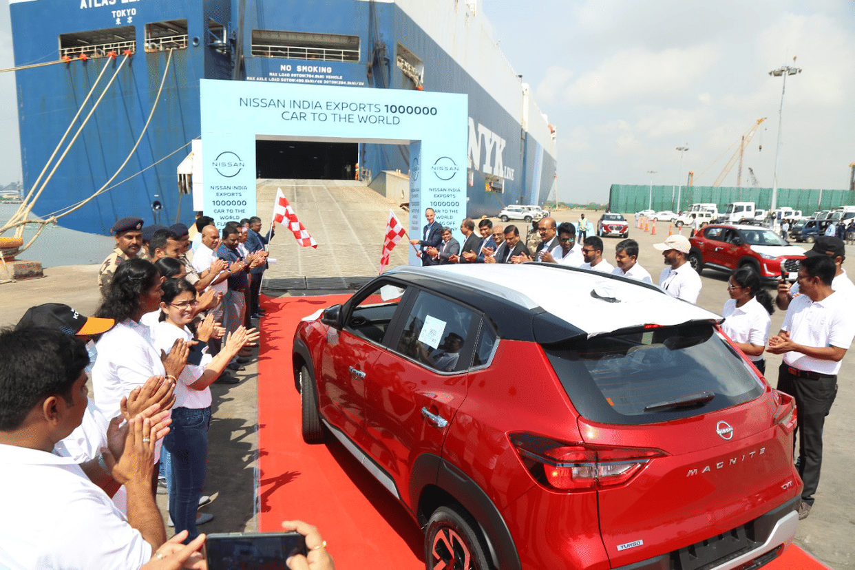 Nissan Motor India achieves export target of one million vehicles Nissan Magnite SUV helps achieve target