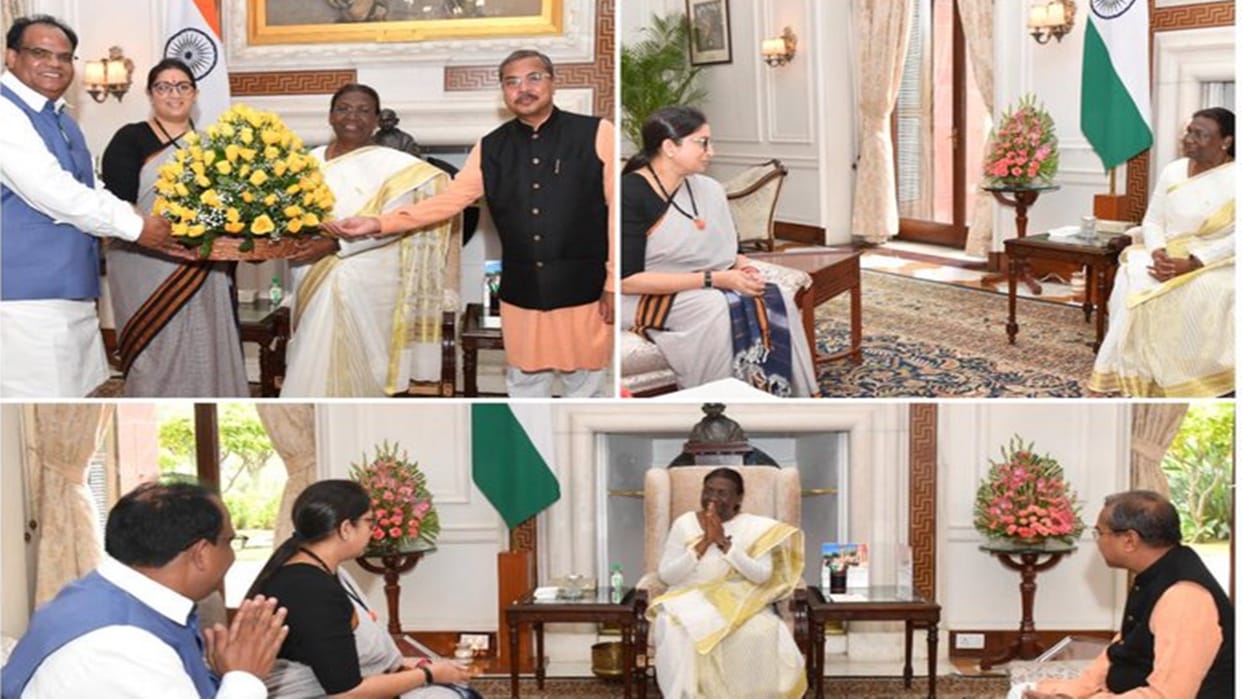 President Comment Row Smriti Irani meets Droupadi Murmu amid controversy on Adhir Ranjan Chowdhury comments ne