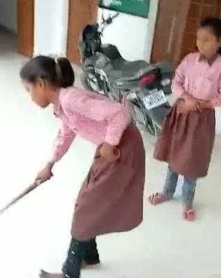 Video of children getting brooms done in primary school goes viral
