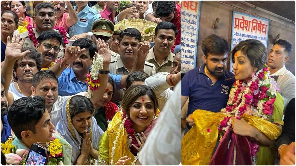 film actress shilpa shetty performed worship in banke bihari temple vrindavan