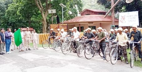 Awareness rally taken out from Dudhwa on World Tiger Day