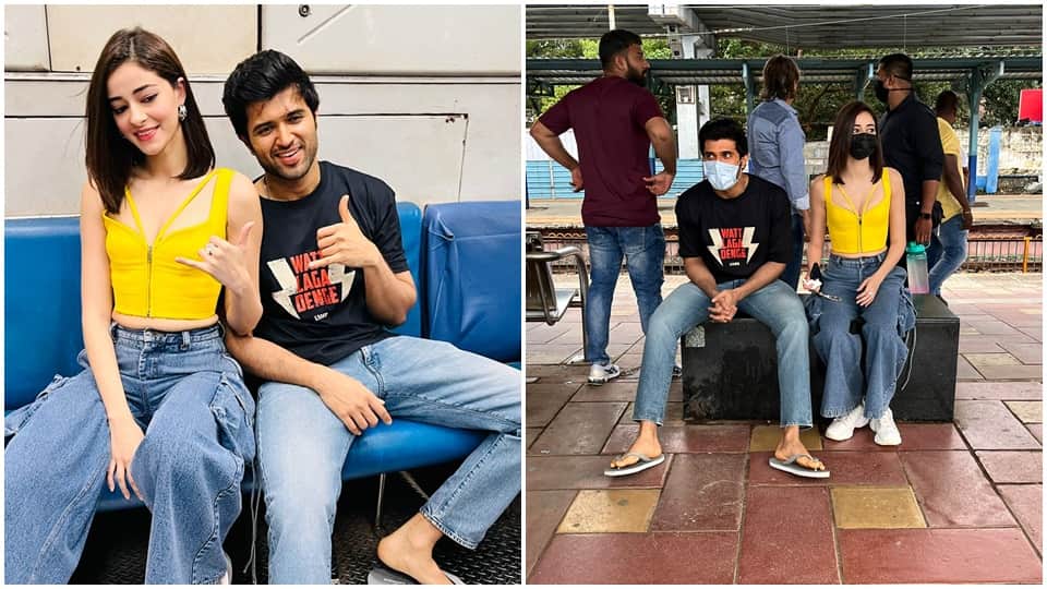 liger stars vijay deverakonda and ananya panday travel in mumbai local train to beat the traffic