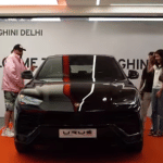 Badshah taking delivery of Urus at Lamborghini Delhi showroom